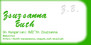 zsuzsanna buth business card